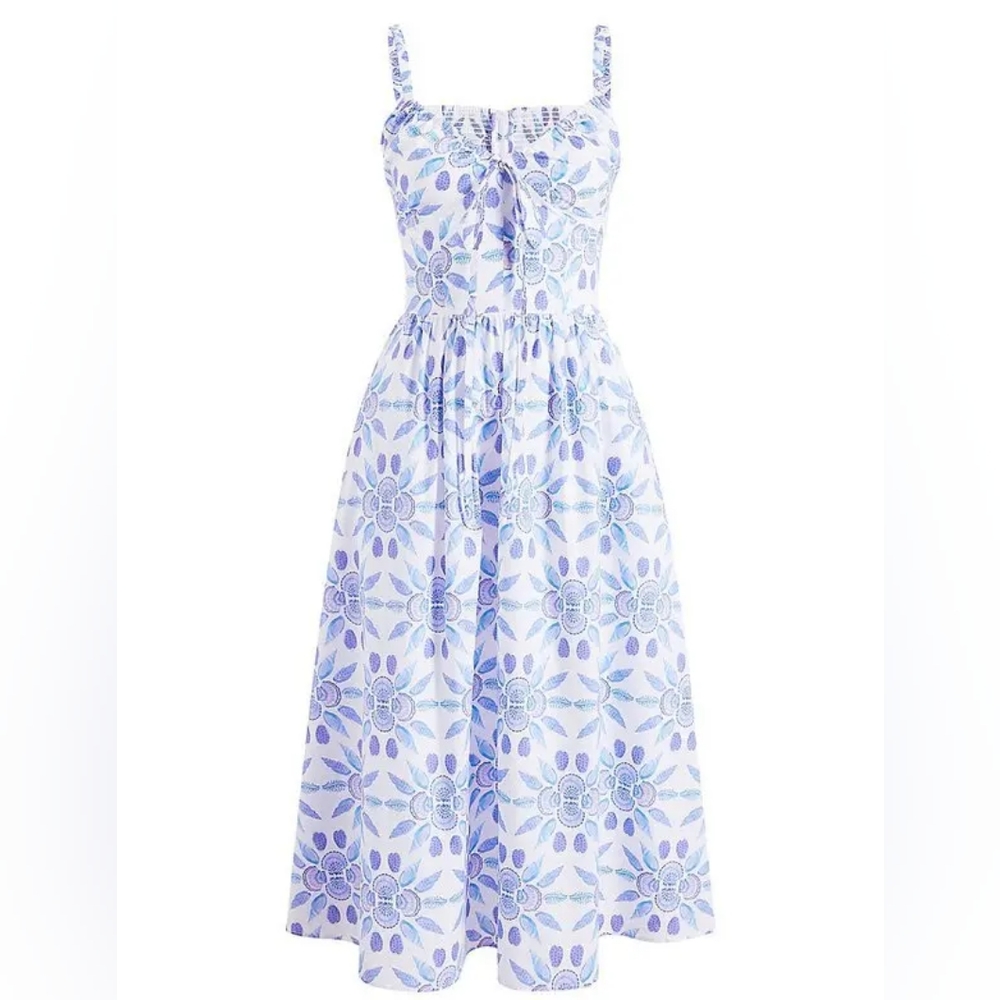 NWT Hill House Juliana in Blue Shell Mosaic